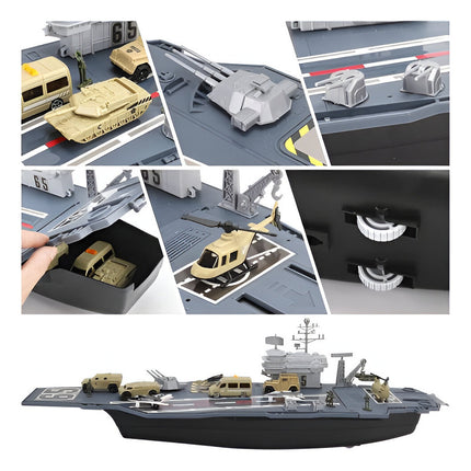 Juego De Batalla Militar En Porta Aviones 86cm Gris
