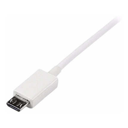 Cable De Carga/datos - Micro Usb V8. 3 Metros De Largo Blanco