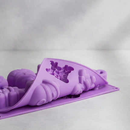 Molde De Silicona Para Galletas Navideñas Rojo