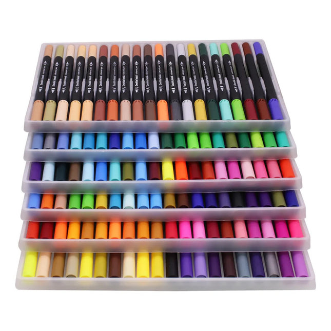 Set 120 Marcadores De Colores Doble Punta Rotulador Varios
