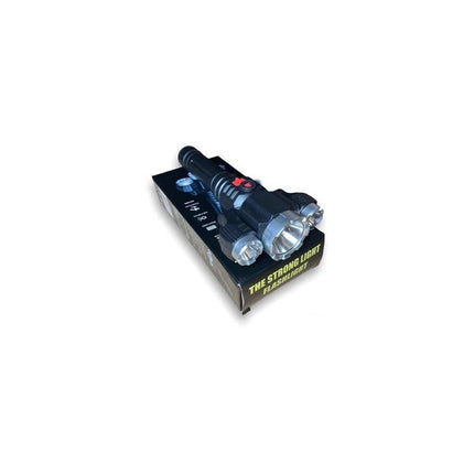 Linterna Recargable Led Triple De Mano Carga Usb Luz Pesca Blanco Blanco