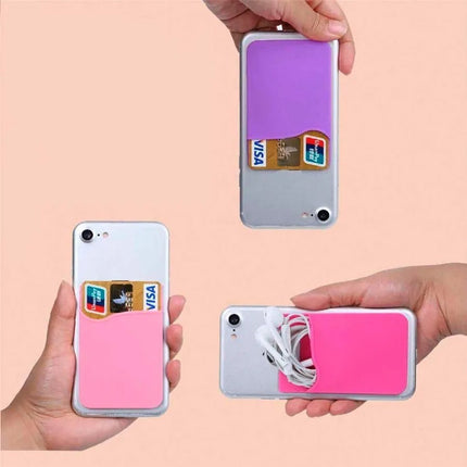 Silicona Porta Tarjetas Ci Billetera Monedero Para Celulares Varios