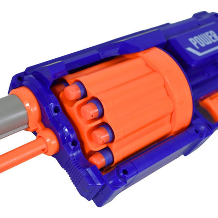 Pistola Metralleta Con Lanzadores De Espuma Ty363033 Azul