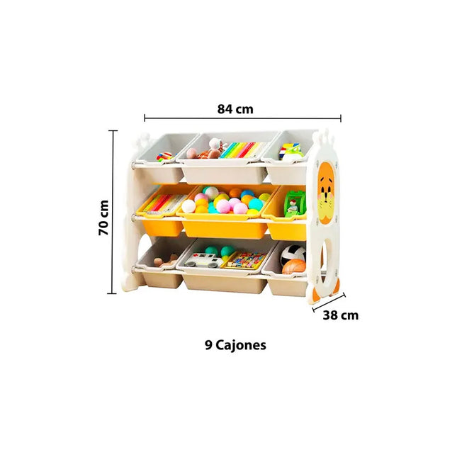 Organizador De Juguetes Rack Cajones  Colores Premium V