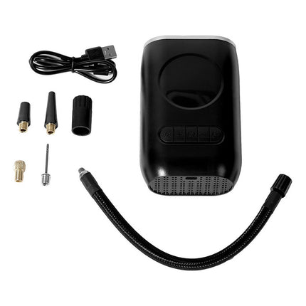 Inflador Compresor Portátil Digital Recargable Usb Sku: 7262 Negro