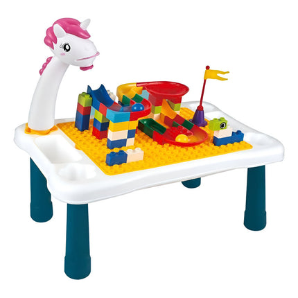 Mesa Infantil Con Proyector Led,musica,bloques Y Mas X