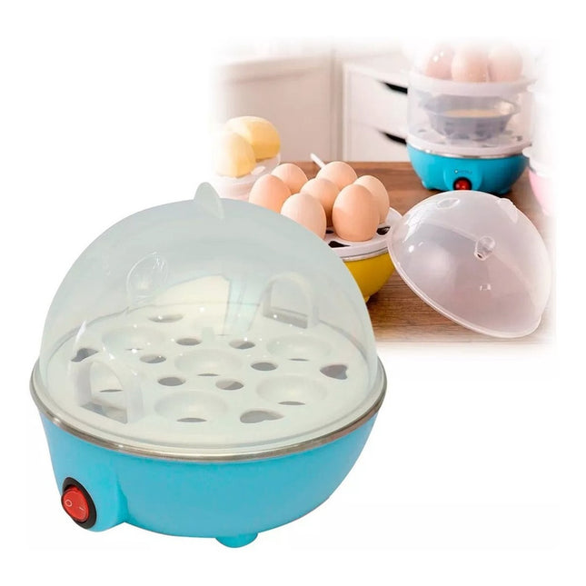 Hervidor Huevos Calentador Electrico X7 Huevos Vapor Premium Celeste