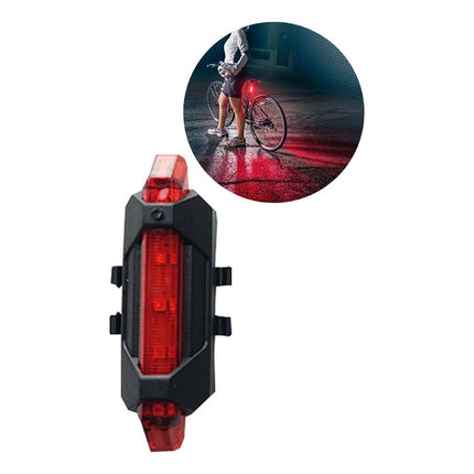Luz Led Bicicleta O Casco Trasera O Delantera Recargble Roja