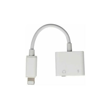 Adaptador Lightning A Lightning Y Jack 3.5 Mm  Audio Blanco