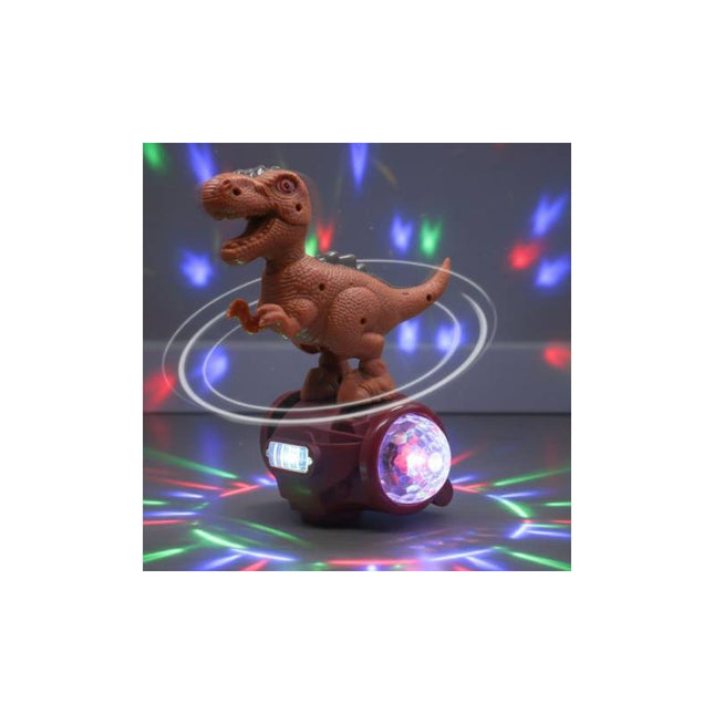 Dinosaurio Con Luz Sonido Y Movimiento 360o Ty366010a Marrón