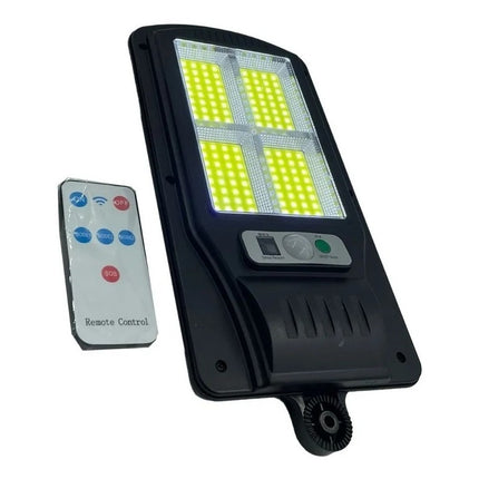 Foco Solar Luz Led4 Exterior Sensor Mov Control Foto Célula Blanco Frío