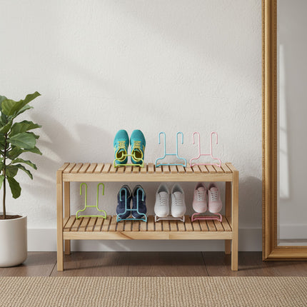 Organizador De Zapatos De Plástico X2 Estilo Percha Varios