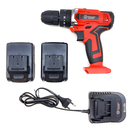 Taladro A Bateria 20v 10mm Toyaki Tk-817a  Frecuencia 60 Naranja