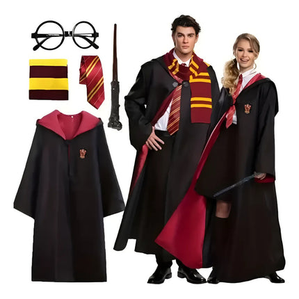 Disfraz Completo De Harry Potter Para Adulto Con Accesorios Negro Xxl