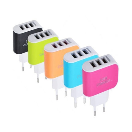 Cargador Usb Pared 3 Puertos Usb Varios