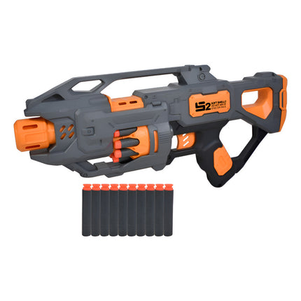 Pistola Ametralladora A Pilas Con Lanzadores  Ty363279b Gris