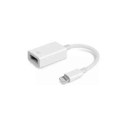 Adaptador Otg Para Lightning A Usb Compatible Con iPhone Blanco