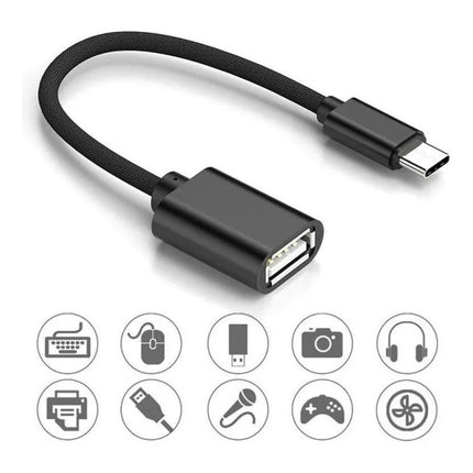 Cable Otg Tipo C Para Celulares Tablets Blanco