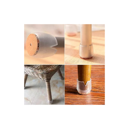 Protector Silicona Patas Sillas Muebles  X4 Redondos