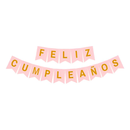Cartel Feliz Cumpleaños  Guirnalda