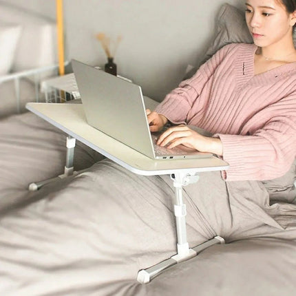Mesa Notebook  Con Ventilador Cooler Plegable Crema