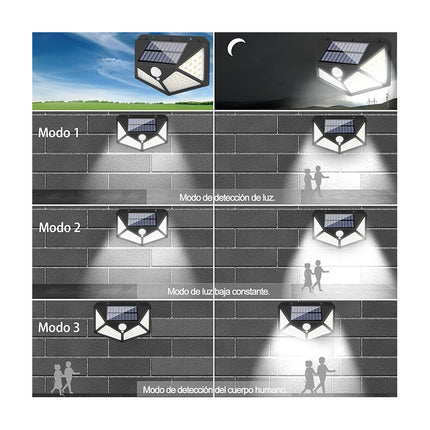 Foco Exterior Solar Led Luz Exterior C/sensor  Blanco Frío Blanco Frío