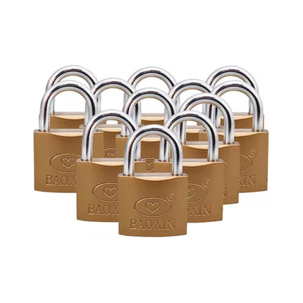 Candado De Bronce Industrial 32mm 3 Llaves Dorado