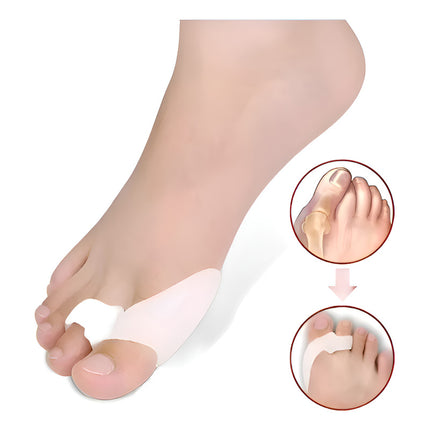 Corrector Ortopédico Juanete Dedo Martillo Gel Silicona Par Blanco