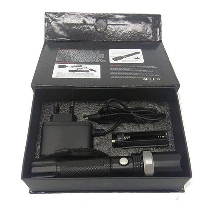 Linterna Tactica Led Aluminio 400 Metros Militar 500 Lumens Blanco Blanco