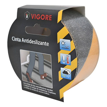 Cinta Antideslizante Rayada 5 Cm X 5mts N Y A