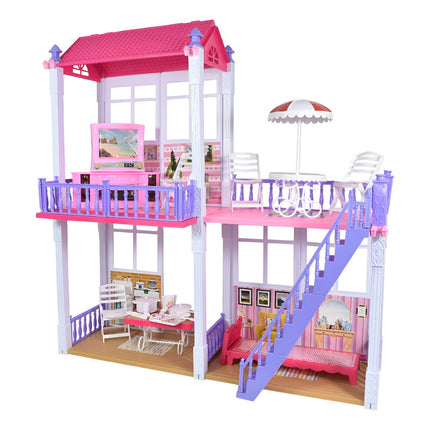 Casa De Muñecas Con Accesorios Ty363217 Rosa