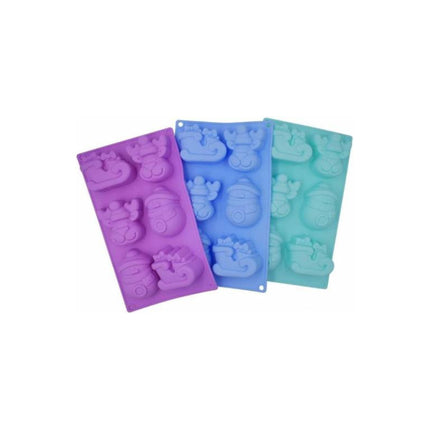 Molde De Silicona Para Galletas Navideñas Rojo