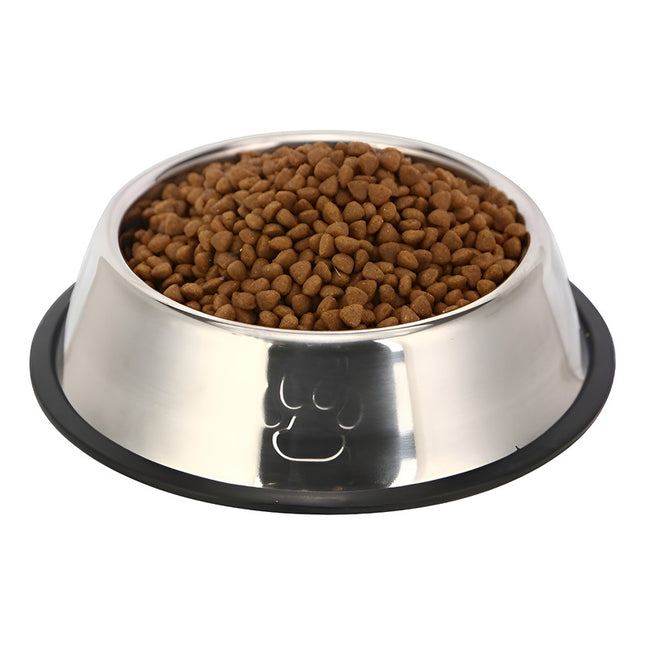 Plato Para Mascotas 20cm Acero Inoxidable  Gris