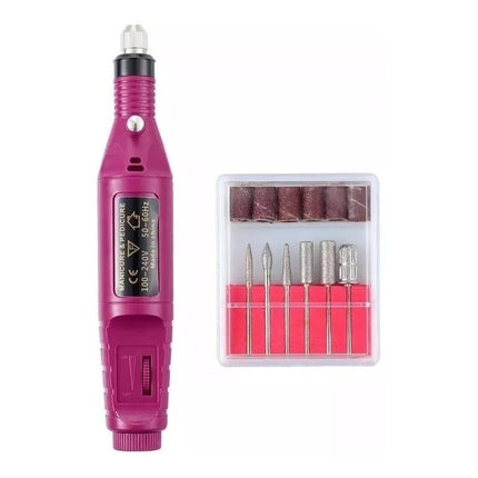 Torno Manicura Pedicura Uñas Esculpidas 6 Punteros