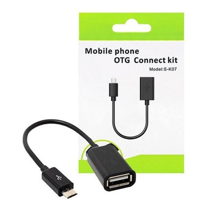 Cable Otg V8 Micro Usb Para Tablet Y Celulares Negro