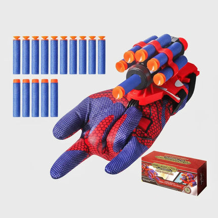 Guante Lanzador De Dardos Modelo Araña Azul