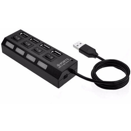 Hub 4 Usb Zapatilla Negro