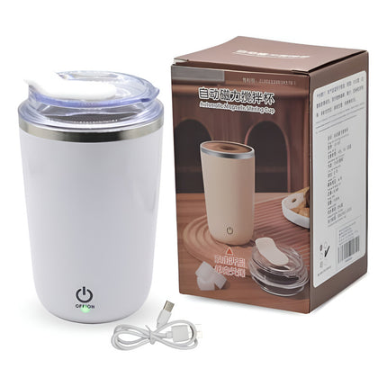 Taza Térmica Auto Revolvedora Blanca 350ml X Lisa