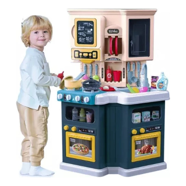 Cocina De Juguete  Con Luz Sonido Y Agua 77 Pcs - 80x46x30 X