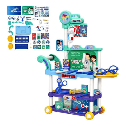 Set Doctor Con Carro Valija  Completa 57 Piezas V
