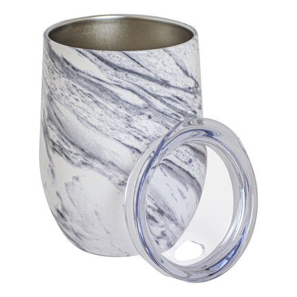 Mate Simil Marmol Blanco Gris C/tapa 320ml