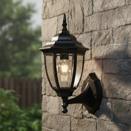 Farol De Aluminio Para Exteriores Colonial Cep00925 Negro