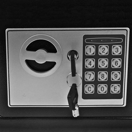 Caja Fuerte De Seguridad Electrónica Codigo Digital Y Llave  Negro