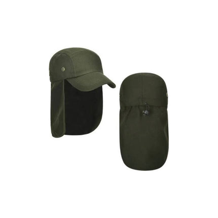 Gorro Con Visera Y Tapa Nuca Verde 1