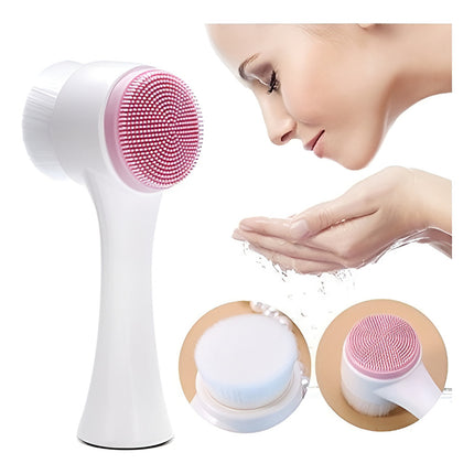 Cepillo Limpiador Facial 2 En 1/exfolia,limpia,masajea Blanco