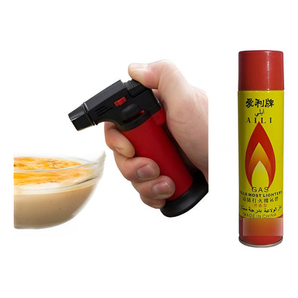Soplete Flameador Recargable + Cartucho De Gas