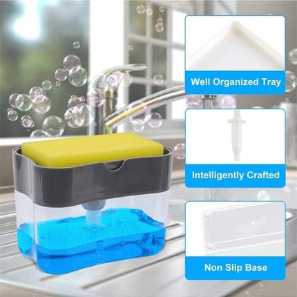 Dispensador Para Jabon Liquido Y Esponja 2 En 1