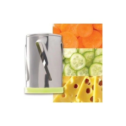 Rallador Cortador Vegetales Verduras Queso En Acero  Verde Claro