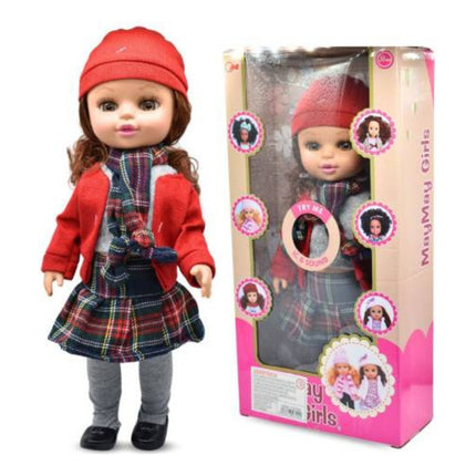 Muñeca Musical De Goma Con Ropa Invernal 36cm