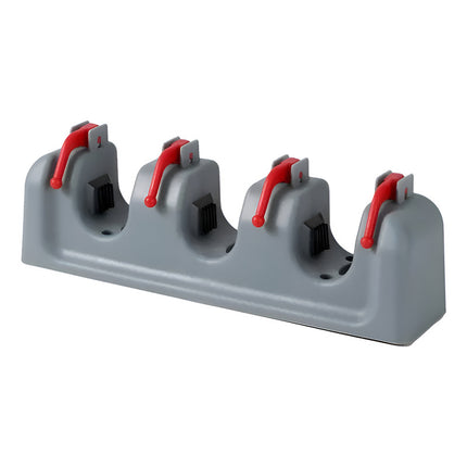 Soporte De Escobas Con 3 Lugares Gris